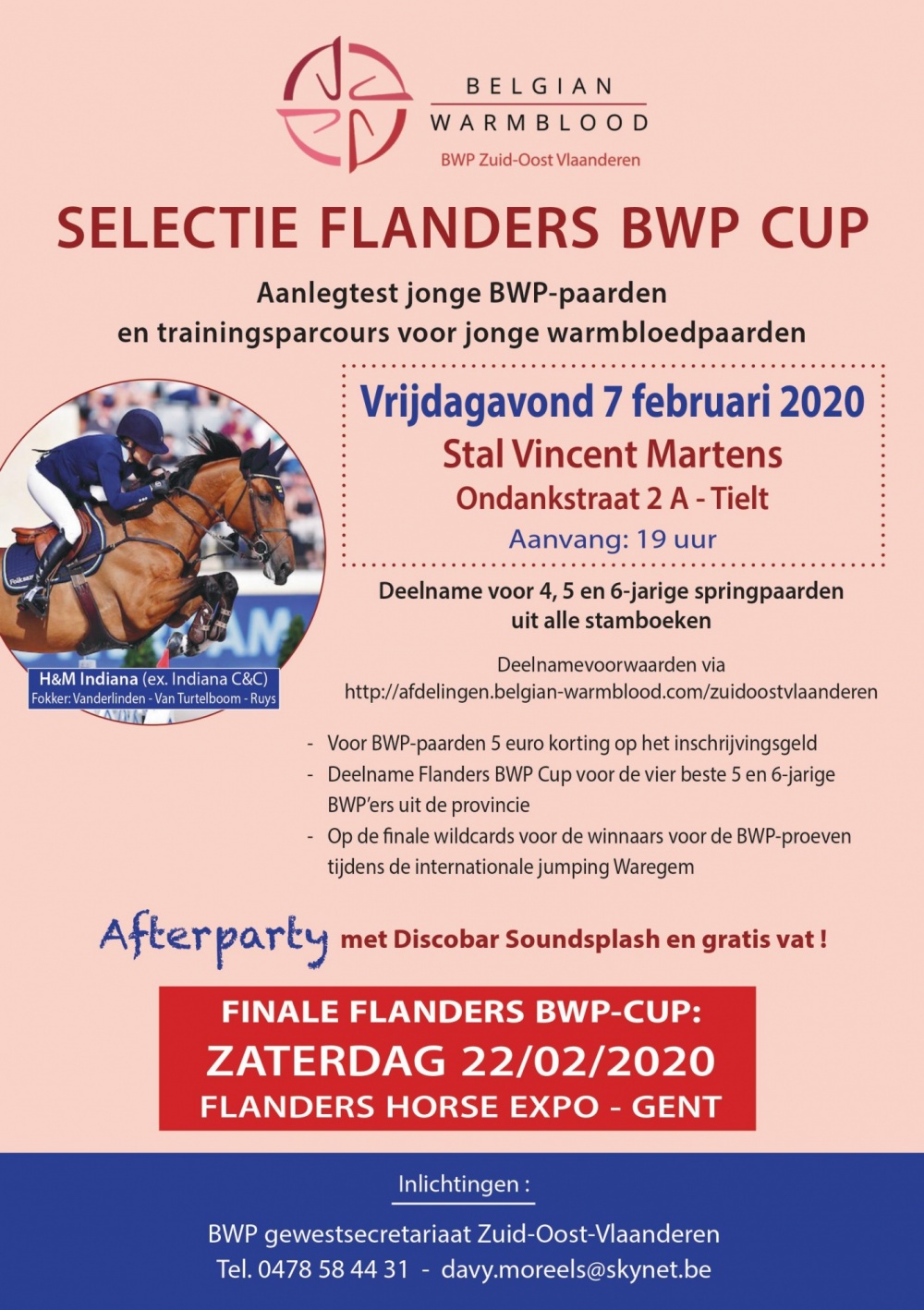 Trainingsparcours en selectiewedstrijd Flanders BWP Cup