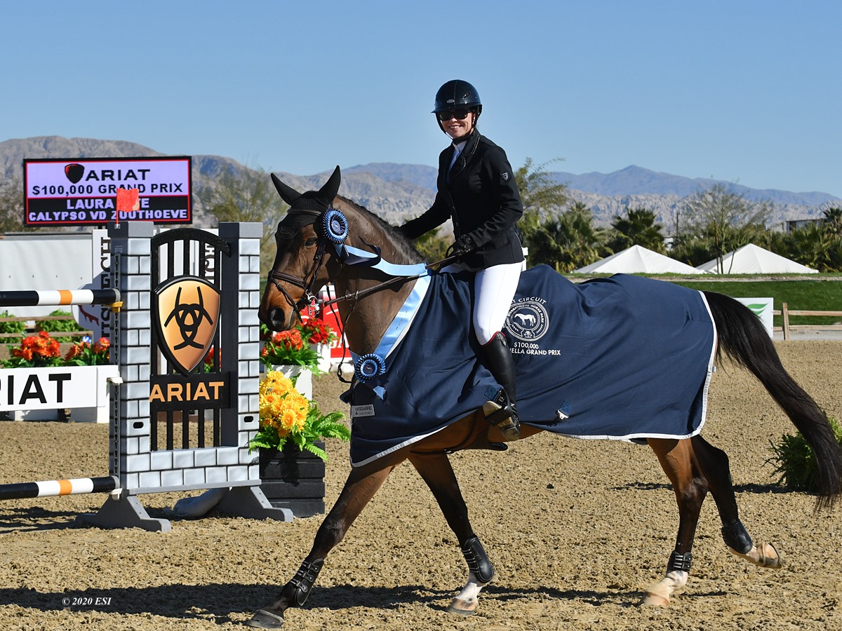 Laura Hite & Calypso VD Zuuthoeve Claim First Place Title in $100,000 Ariat Grand Prix at Desert International Horse Park