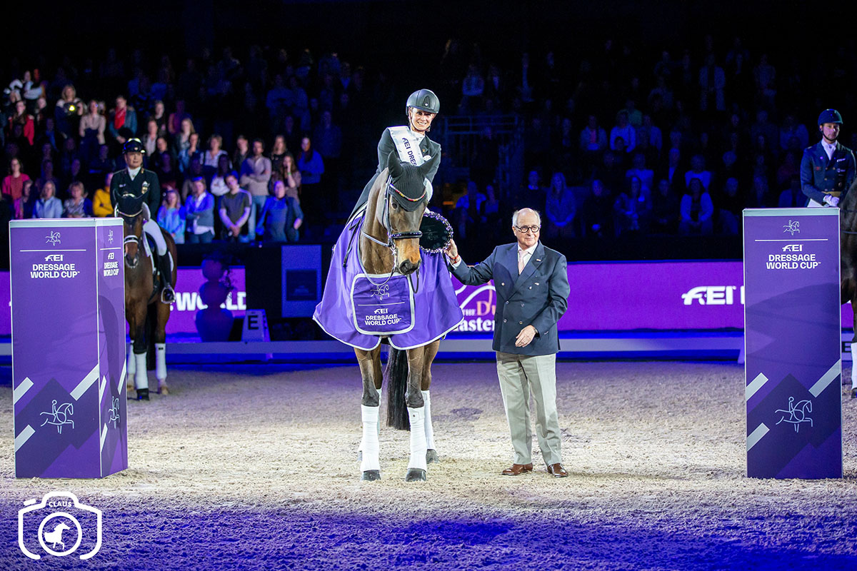 Jessica Von Bredow-Werndl wins the FEI Dressage World Cup Grand Prix Freestyle at The Dutch Masters