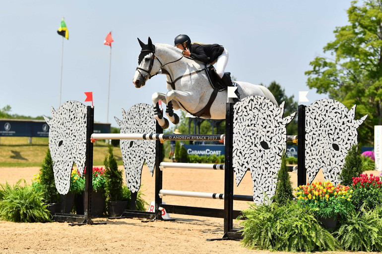 Kristen VanderVeen and Bull Run’s Faustino de Tili do their thing in $38,700 CSI2* Welcome Stake