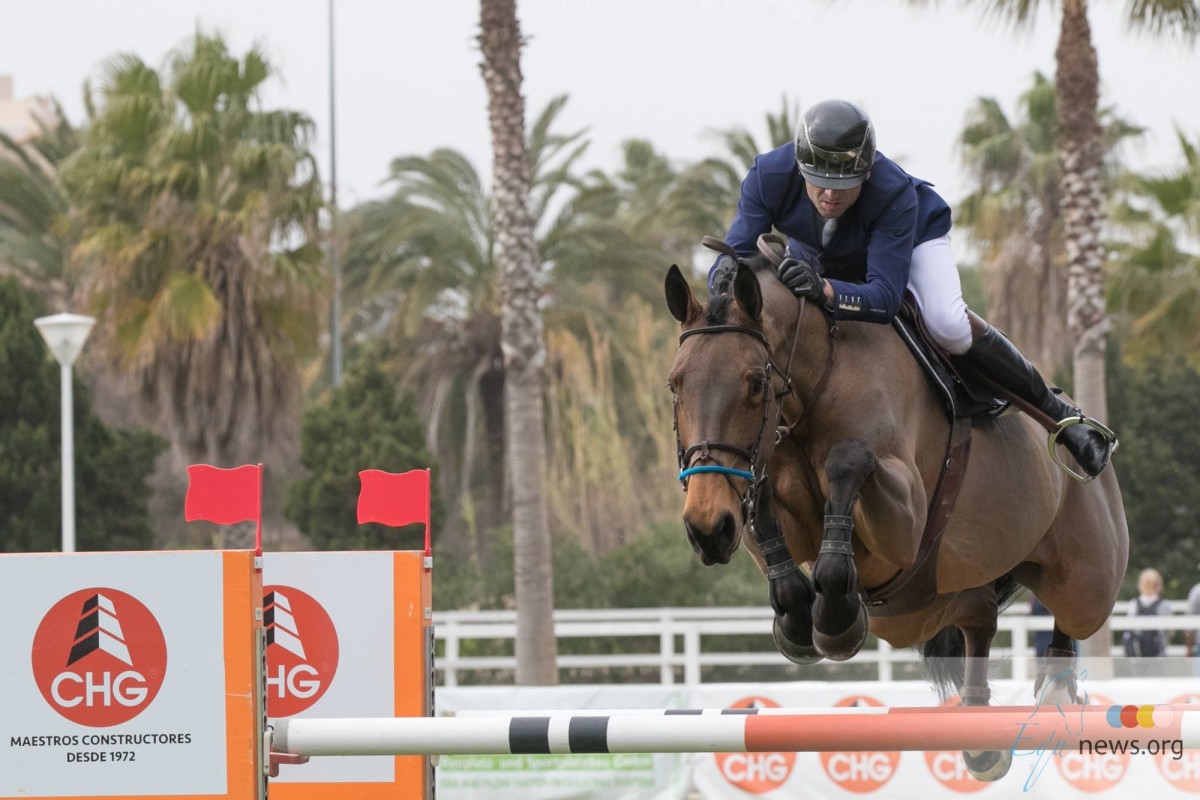 Guillaume Foutrier takes the 1m50 Faults & Time class in St Tropez