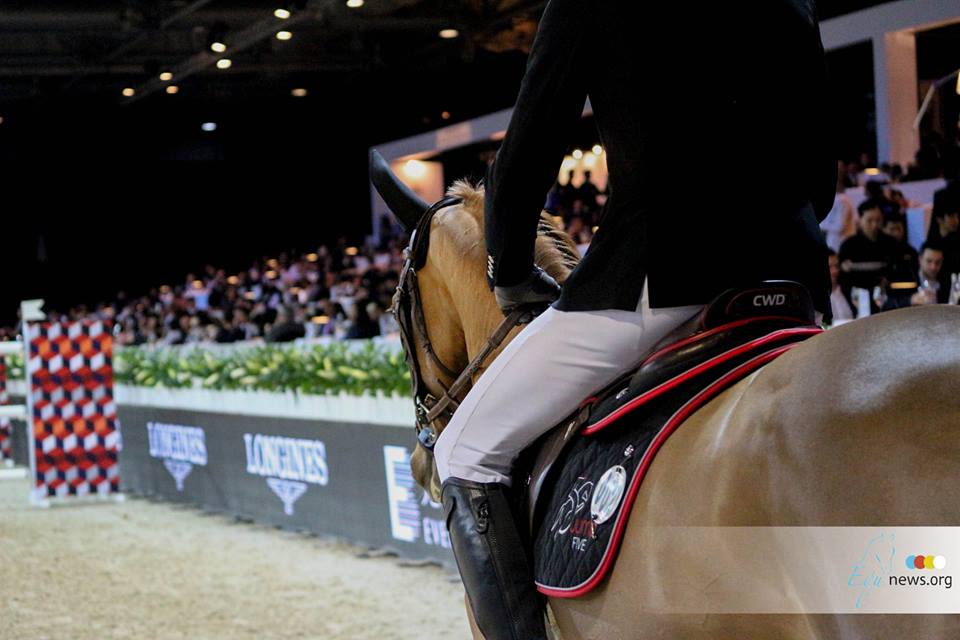 Riders for the FEI World Cup competition of Verona