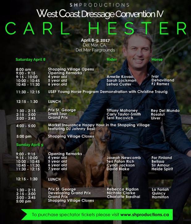 SH Productions Welcomes Carl Hester For 4th Annual West Coast Dressage Convention