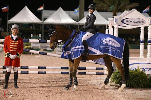 Young Lucy Deslauriers tops the 1.50m Suncast at WEF 8