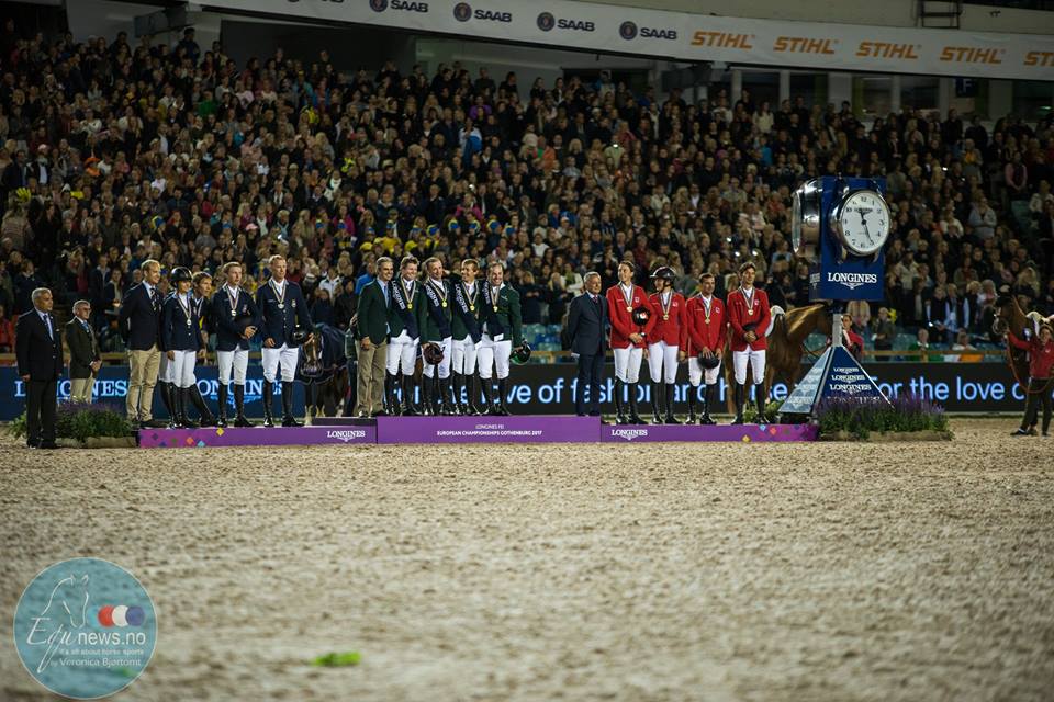 Images; the show jumping team European Championships Equnews