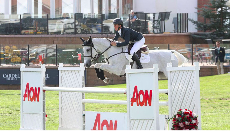 Matthew Sampson rides Ebolensky to victory in AON Cup Spruce Meadows National