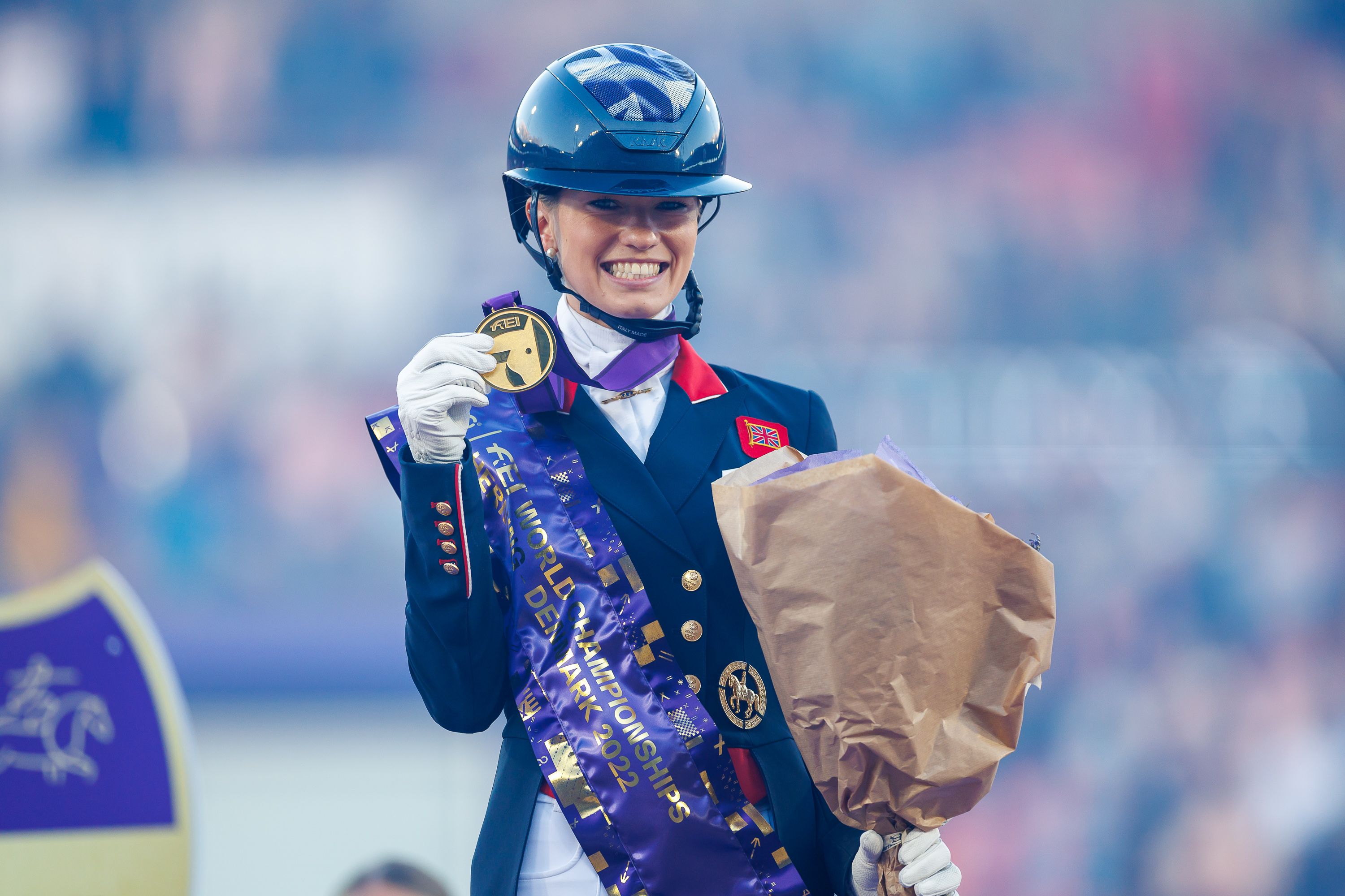 Charlotte Fry takes gold for Great Britain at the ECCO FEI World Championships in Herning.