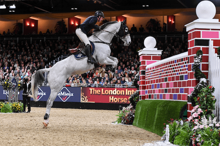 Grays dominate puissance on opening day of London International Horse Show