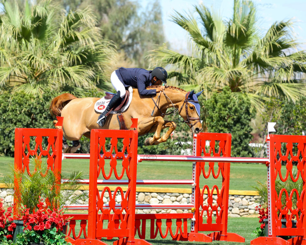 Robert Blanchette and Chardonnay leave the others behind at Desert International Horse Park