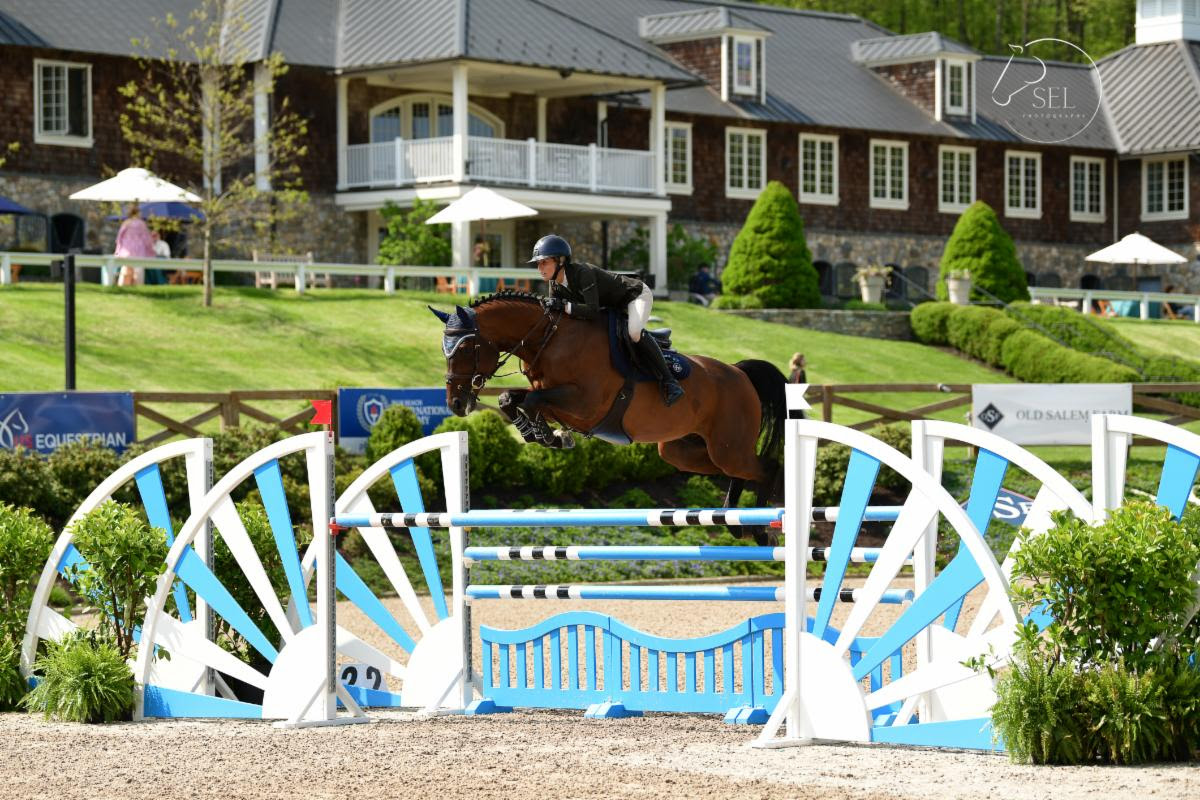 Amanda Derbyshire Stars in the Open Jumpers to Kick Off the 2023 Old Salem Farm  ﻿﻿Spring Horse Shows