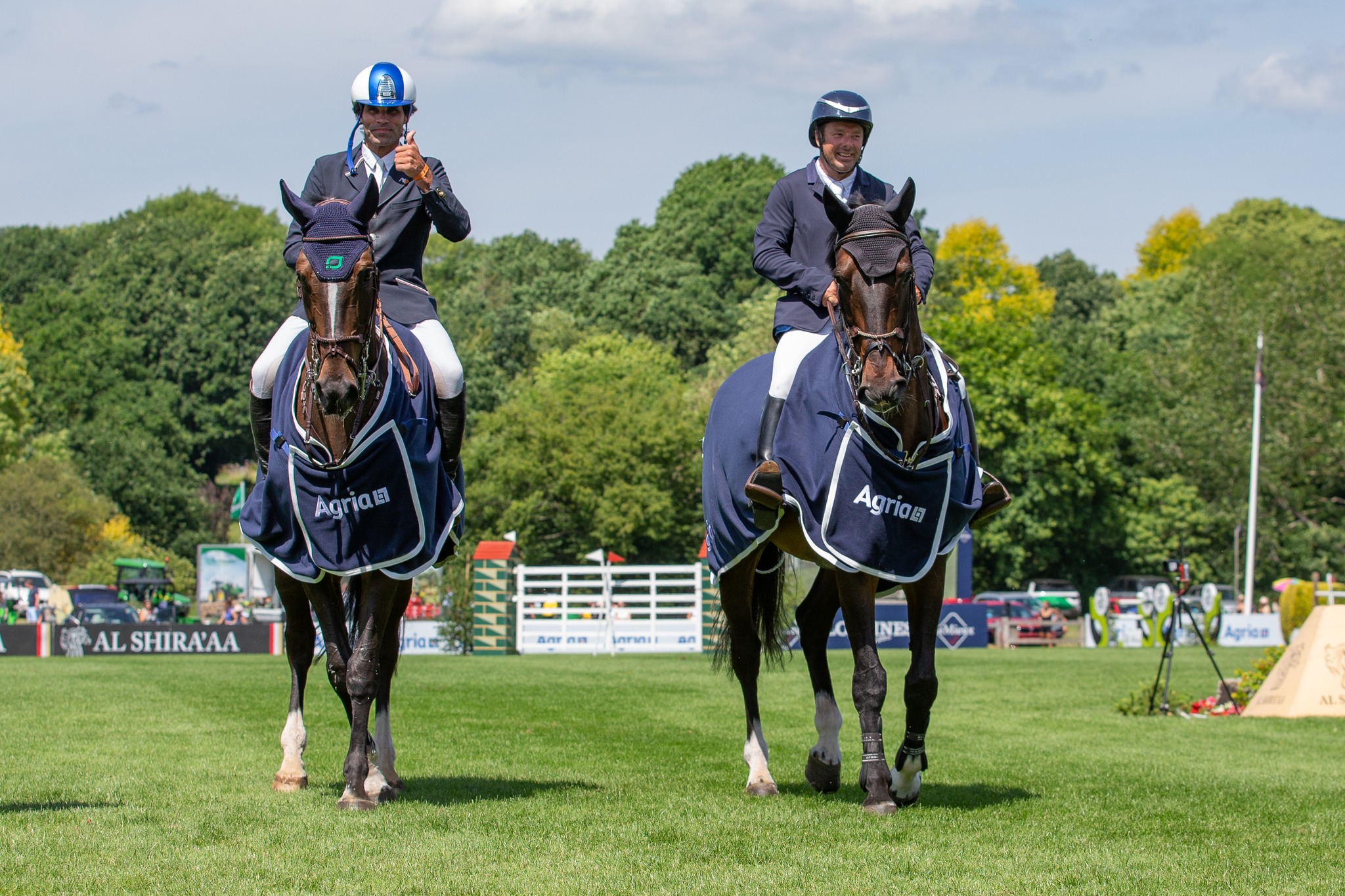 Robert Whitaker and Carlos E. Mota Ribas share victory in The Agria Derby Trial at Hickstead
