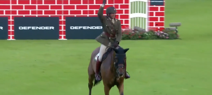 Commandant Geoff Curran and Bishops Quarter win Puissance from Dublin