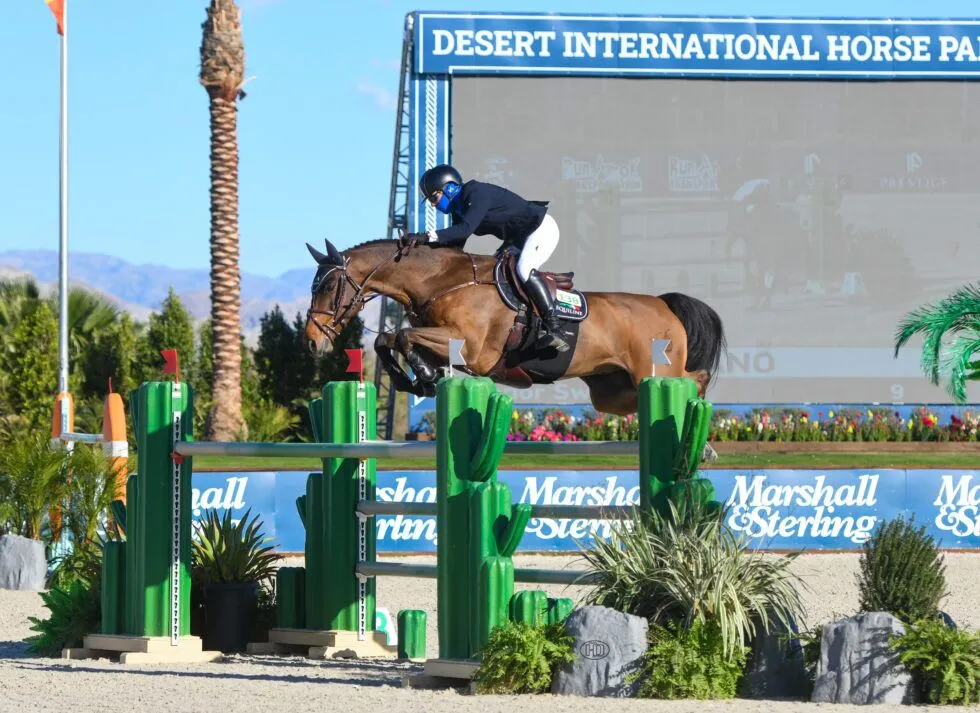 Conor Swail experiences lucky day at Desert International Horse Park!
