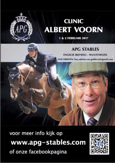 Promo: Nog enkele plaatsen voor Albert Voorn clinic in APG-stables beschikbaar!